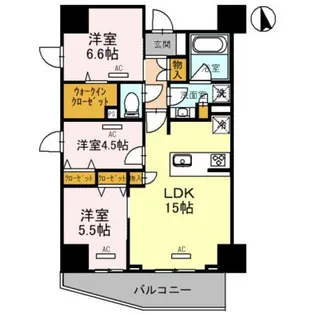 グランドポー【7階】の間取り