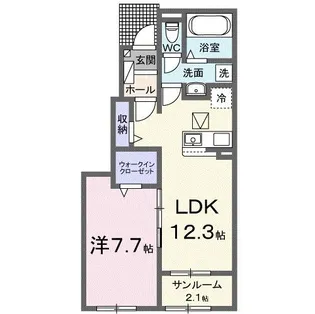 グレイス V【1階】の間取り