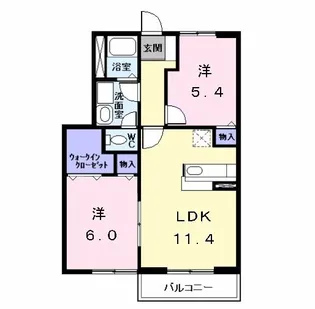 グリーンパークM【1階】の間取り