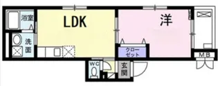 カーサ アルドーレ【3階】の間取り