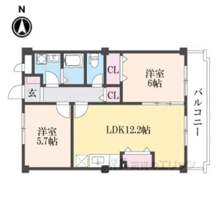 アメニティ前栽2号館【4階】の間取り