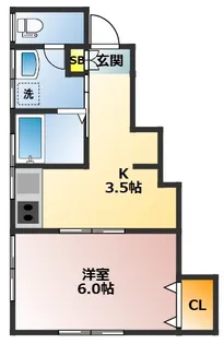 蓮沼マンション【2階】の間取り