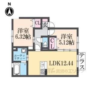 グリーンコート【1階】の間取り