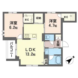 レジアヒル東中野【2階】の間取り