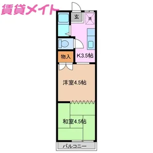 ホワイトハウス【2階】の間取り