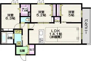 領家プライムコートI【2階】の間取り