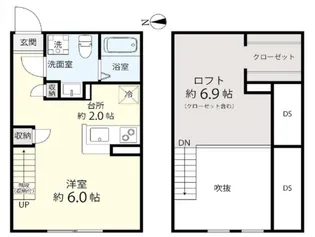 プリマルージュ草加【2階】の間取り