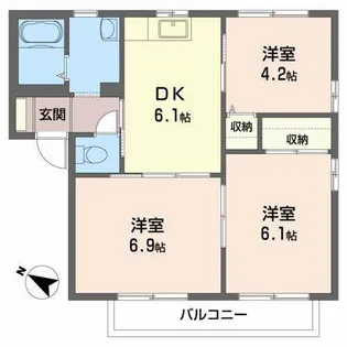 メゾンヒロA【2階】の間取り