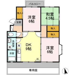 ヴェルテ皆賀【2階】の間取り
