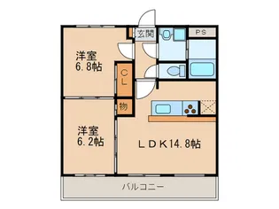 RISE黒門【2階】の間取り