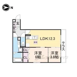 SERENDIPITY武庫之荘【3階】の間取り
