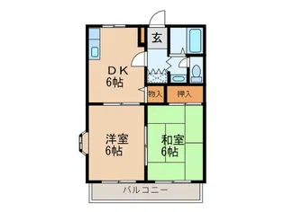 サンガーデン荒木C【2階】の間取り