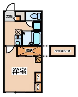 レオパレスリブラン【1階】の間取り