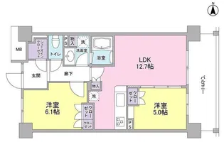 アンビエンテ経堂【3階】の間取り