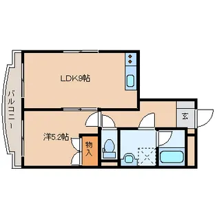 サンパティオ玉穂【1階】の間取り