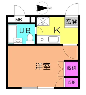 ブランニュー美しが丘【1階】の間取り