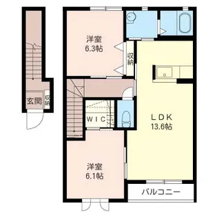 シャーメゾン【2階】の間取り