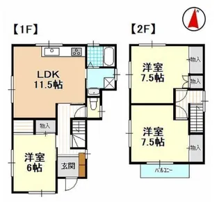 静岡県浜松市中央区蜆塚2【一戸建】の間取り