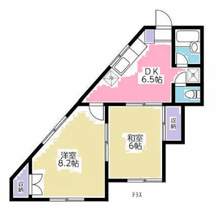 浜田ハイム【1階】の間取り