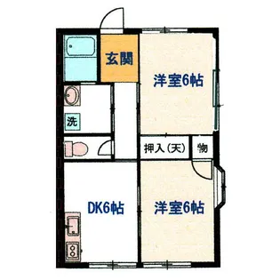 神奈川県小田原市久野【アパート】の間取り