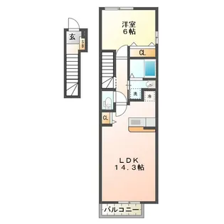 シー・エレガンテ【2階】の間取り