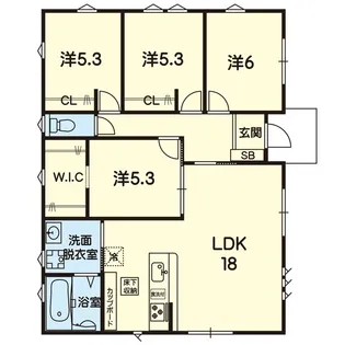 熊本県菊池郡菊陽町大字原水【一戸建】の間取り