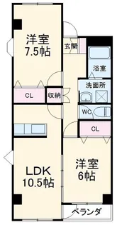 ジュネッセ シマ【1階】の間取り
