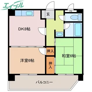 ホーマットサウス【4階】の間取り