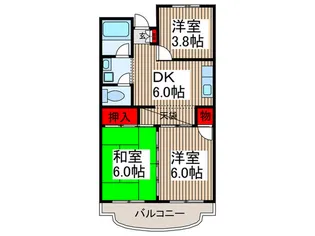 西野台ガーデニア【2階】の間取り