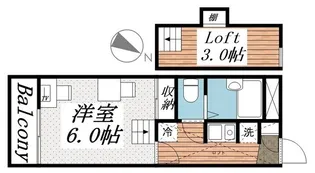 河原子レジデンス【2階】の間取り