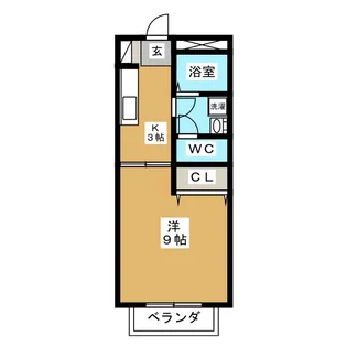 コーポ煌 2号館【1階】の間取り