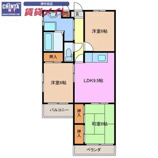 メゾンタキノ【2階】の間取り
