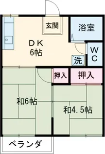 サンピアゴトーB【2階】の間取り