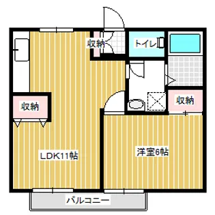 コーポ中井B棟【1階】の間取り