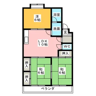 パークサイド三ツ井【4階】の間取り