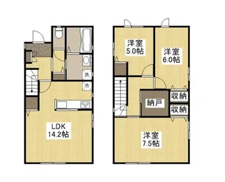 岡山県倉敷市茶屋町【一戸建】の間取り