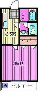 トヤマハイツII【1階】の間取り