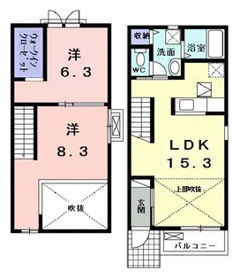 ヴィラ亀千代【1階】の間取り