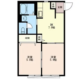 神奈川県厚木市三田3【アパート】の間取り