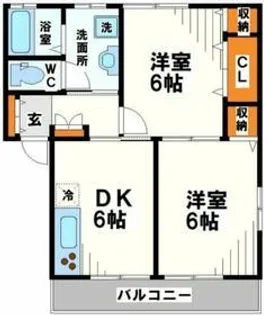 秋山ハイツ鴻巣【2階】の間取り