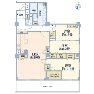日商岩井音羽マンション【12階】の間取り
