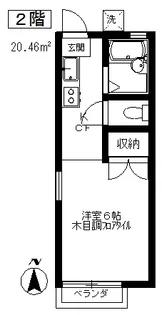 メゾンデスポアール【2階】の間取り