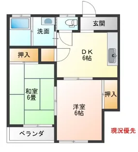 東コーポ【2階】の間取り