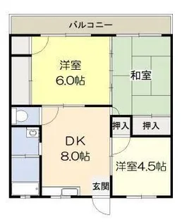 第3鶴田アパート【3階】の間取り