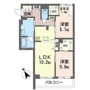 ルル・アルエット【3階】の間取り