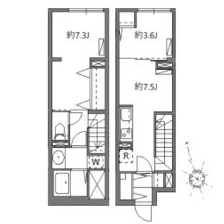 SOLASIA residence 学芸大学II(ソラシアレジデンス)【1階】の間取り