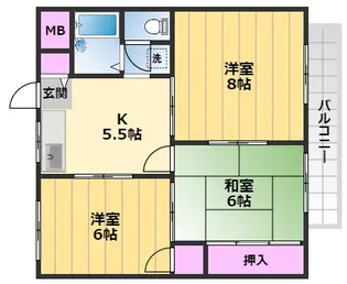 フローラル21【3階】の間取り