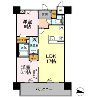 Park Avenue East【11階】の間取り