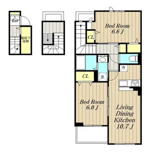 神奈川県相模原市中央区田名【アパート】の間取り
