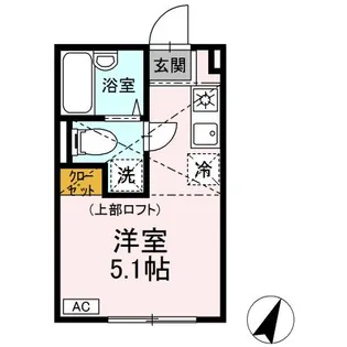 ハイツ岡沢 A【2階】の間取り
